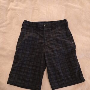 American Eagle Outfitters Black and Blue Plaid Men’s Shorts